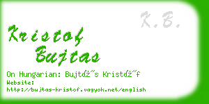 kristof bujtas business card